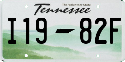 TN license plate I1982F