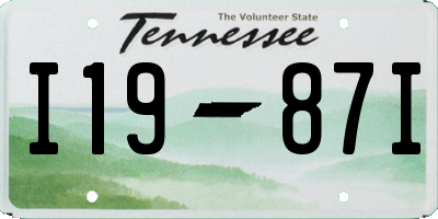 TN license plate I1987I