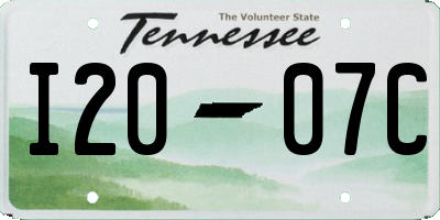 TN license plate I2007C
