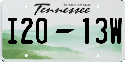 TN license plate I2013W