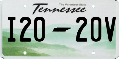 TN license plate I2020V