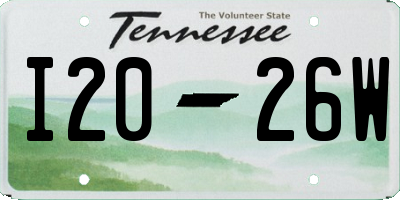 TN license plate I2026W