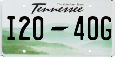 TN license plate I2040G