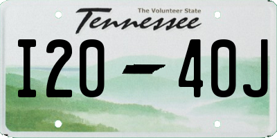 TN license plate I2040J