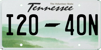 TN license plate I2040N