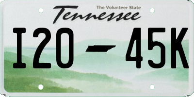 TN license plate I2045K