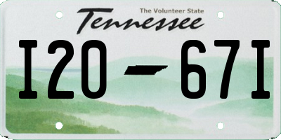 TN license plate I2067I