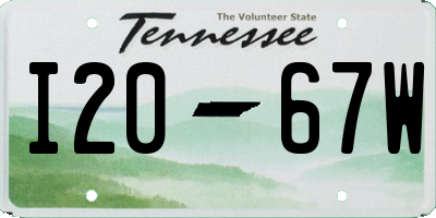 TN license plate I2067W