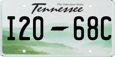 TN license plate I2068C