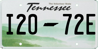 TN license plate I2072E