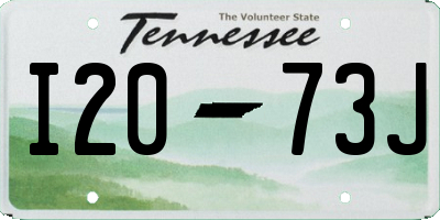 TN license plate I2073J