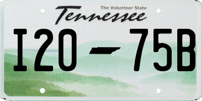 TN license plate I2075B