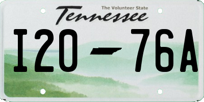TN license plate I2076A