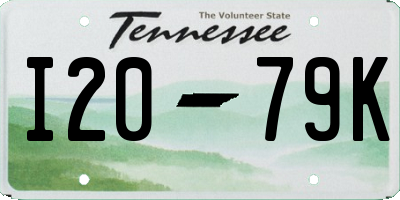 TN license plate I2079K