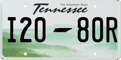 TN license plate I2080R