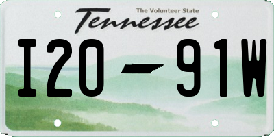 TN license plate I2091W