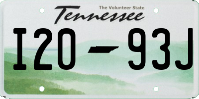TN license plate I2093J