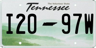 TN license plate I2097W