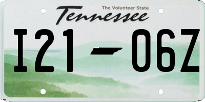 TN license plate I2106Z
