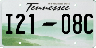 TN license plate I2108C