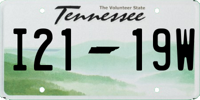 TN license plate I2119W