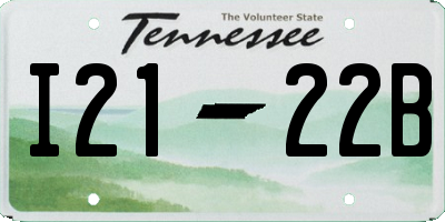 TN license plate I2122B