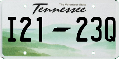 TN license plate I2123Q