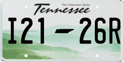 TN license plate I2126R