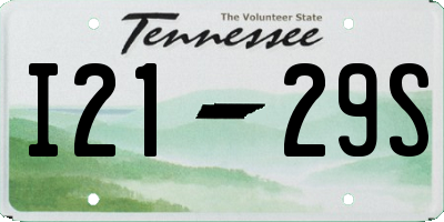 TN license plate I2129S