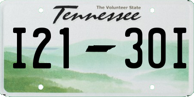 TN license plate I2130I