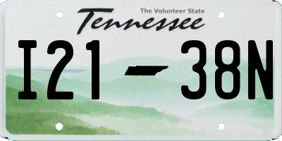 TN license plate I2138N