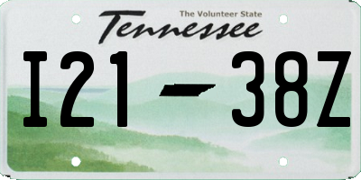 TN license plate I2138Z