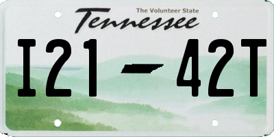 TN license plate I2142T