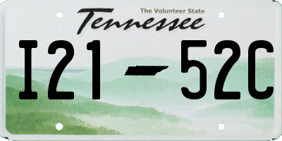 TN license plate I2152C
