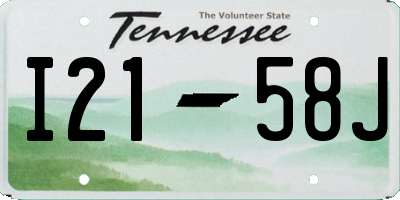 TN license plate I2158J