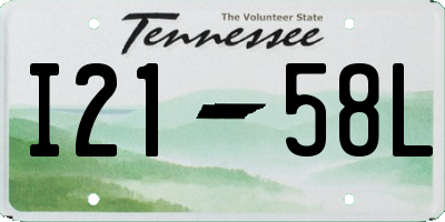 TN license plate I2158L