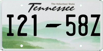 TN license plate I2158Z