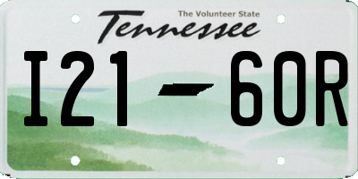 TN license plate I2160R