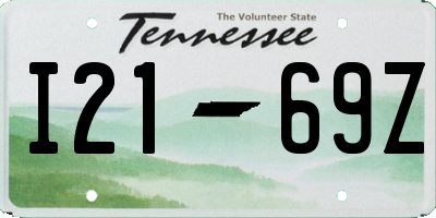 TN license plate I2169Z