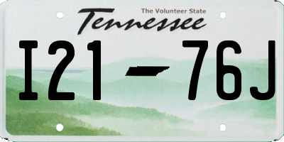 TN license plate I2176J