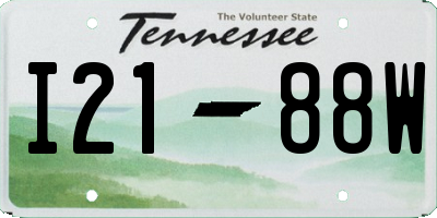 TN license plate I2188W