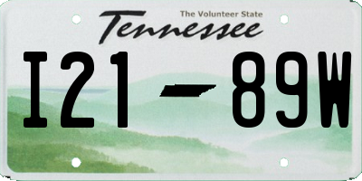 TN license plate I2189W