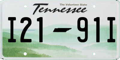 TN license plate I2191I