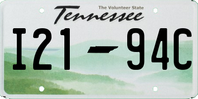 TN license plate I2194C