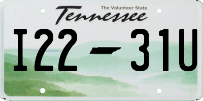 TN license plate I2231U