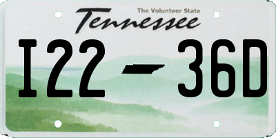 TN license plate I2236D