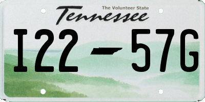 TN license plate I2257G