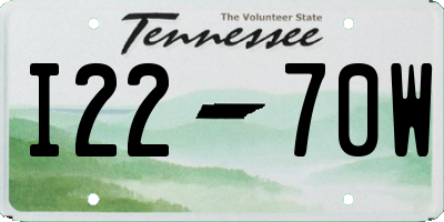 TN license plate I2270W