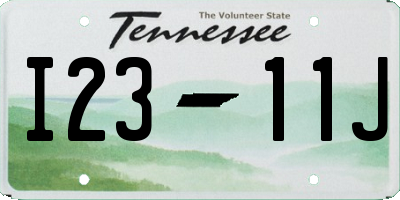TN license plate I2311J