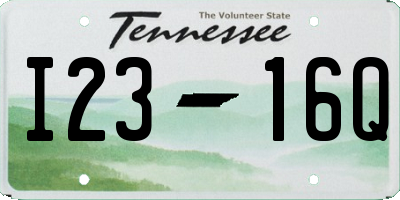 TN license plate I2316Q